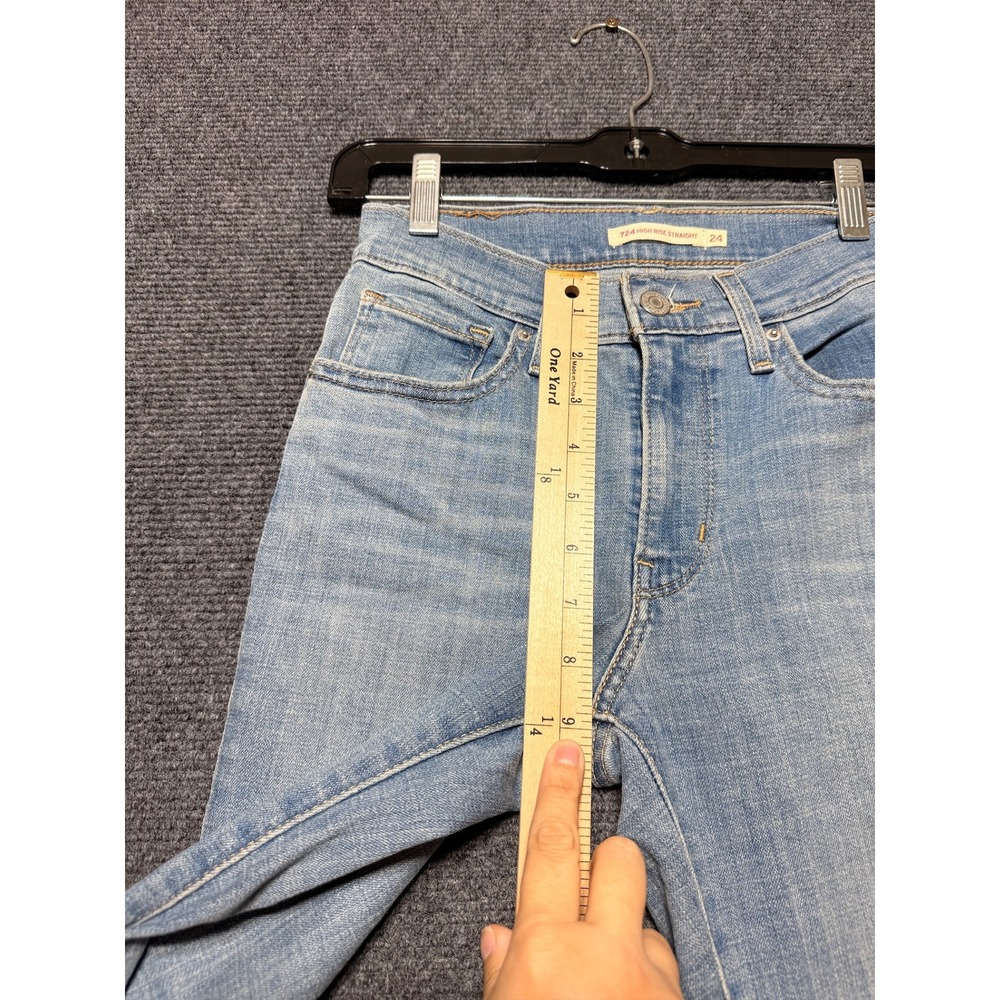 Levi 724 High Rise Straight Women 24 Blue Denim Jeans 18883-0159 - Picture 8 of 10